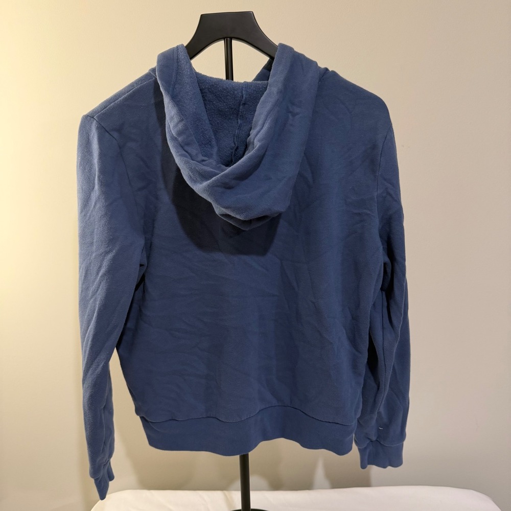 Victorias Secret PINK Blue Pullover Hoodie Sweatshirt Small Logo Kangaroo Pocket - Picture 4 of 6